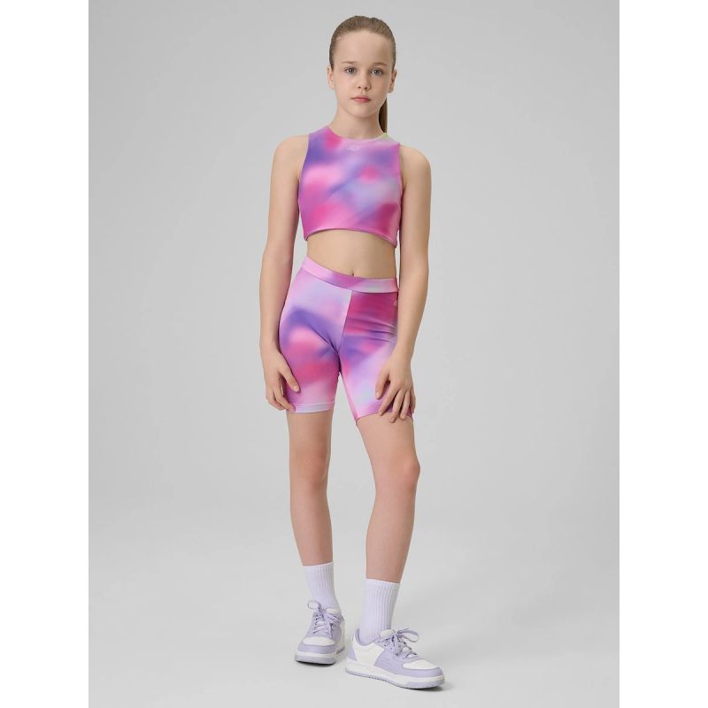 Girls' sports cycling leggings 4F 4FJRSS26TFSTF139-90A