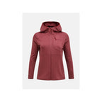 Women's PEAK PERFORMANCE W Trail Polartec Power Grid Zip Hoodie, red