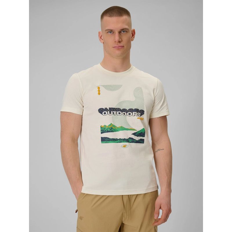 Men's regular printed T-shirt 4F 4FRAW25TTSHM3378-11S 4f
