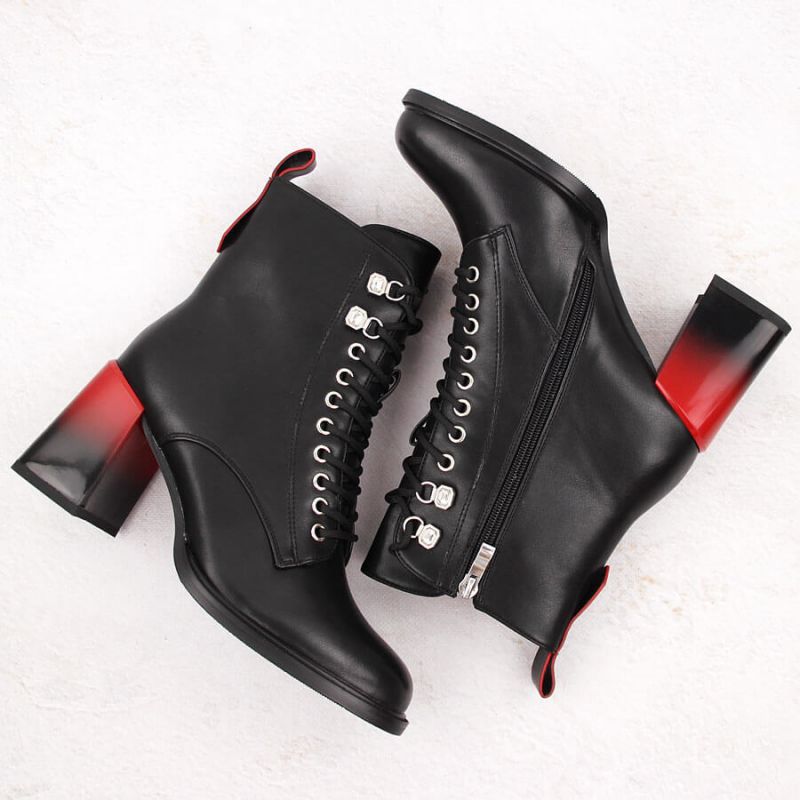D&amp;A S.Barski ankle boots with decorative heel Premium Collection W MR880-132 OLI270 Footwear/Lifestyle/S.Barski Your Sports Performance