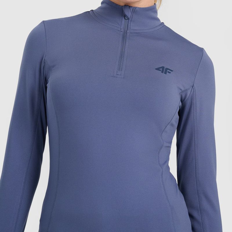 Women's thermal sweatshirt 4F F098 denim 4FWAW25UBRUF098 32S In preparation Your Sports Performance