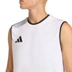 Men's adidas Entrada 26 Sleeveless Jersey White KB3928