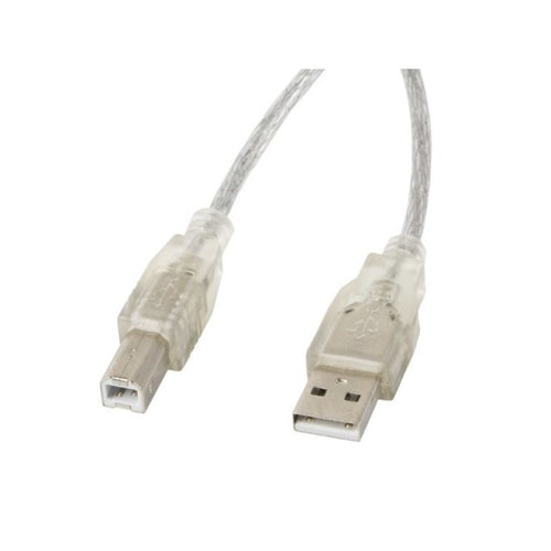 Lanberg CA-USBA-12CC-0030-TR cable (USB 2.0 M - USB 2.0 type BM; 3m; transparent) Kable i adaptery/Kable USB Your Sports Performance