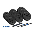 Bituminous adjustable dumbbells with connector 2x10kg REBEL ACTIVE In preparation Your Sports Performance