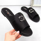 Comfortable flip-flops with rhinestones S.Barski W OLI258A, black Footwear/Lifestyle/S.Barski Your Sports Performance