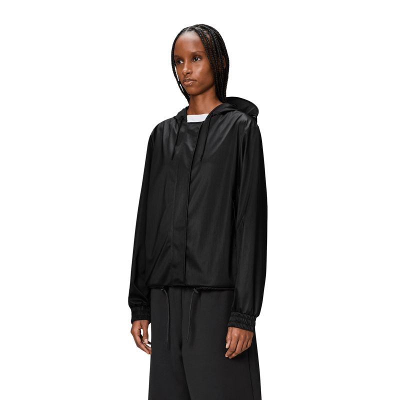 Rains Women's Rain Jacket STRING W JACKET W3 18040 84 BLACK GRAIN Clothing Your Sports Performance