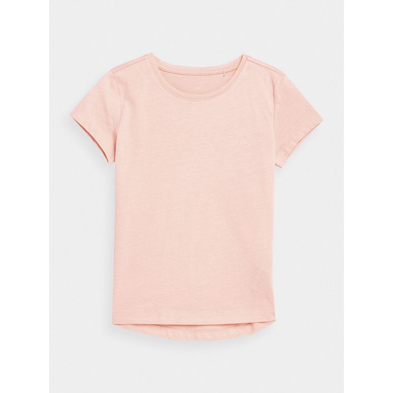 100% cotton plain girls' T-shirt 4F Junior *Kategoria tymczasowa Your Sports Performance