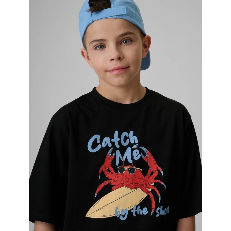 Boy's cotton T-shirt 4F 4FJRSS26TTSHM3903-20S
