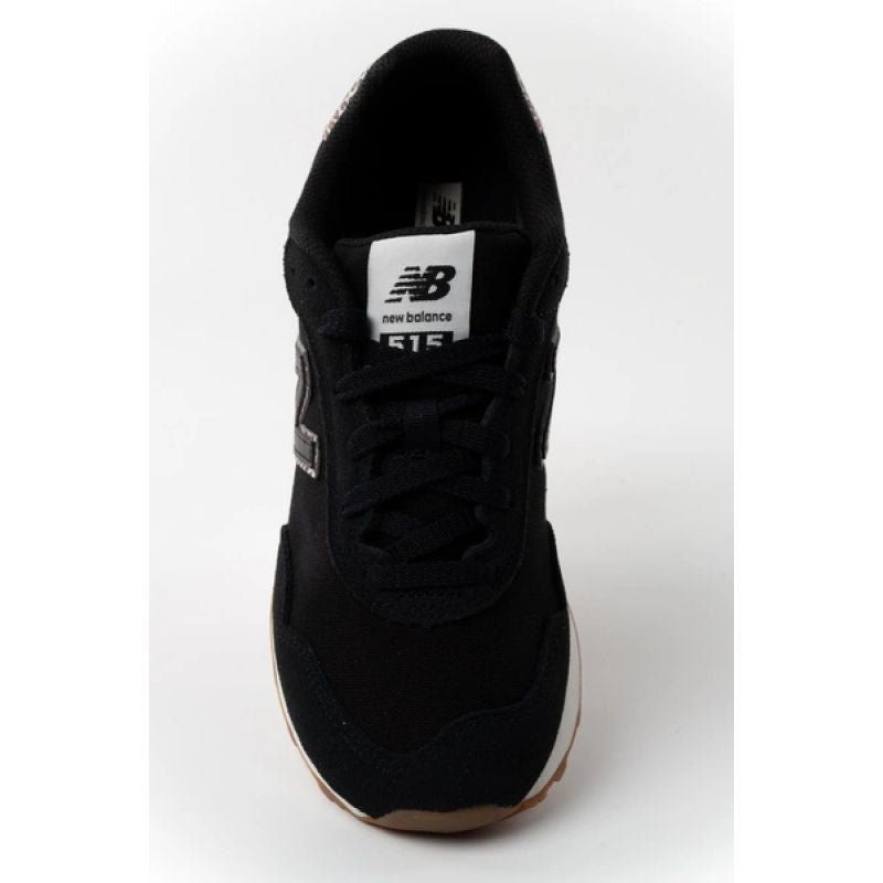 New Balance women’s 515 black suede leather sneakers