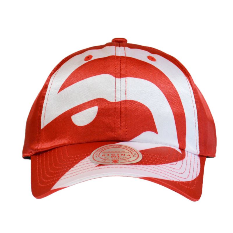 Mitchell & Ness NBA Atlanta Hawks Strapback Cap - HLUX1095-AHAYYPPPRED1 Odzież/Czapki/Czapki z daszkiem Your Sports Performance