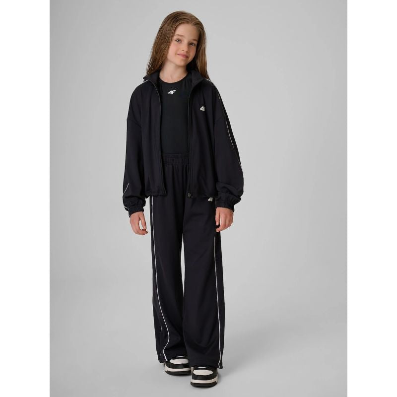 Girls' loose sports sweatshirt without hood 4F 4FJRSS26TSWSF3057-20S