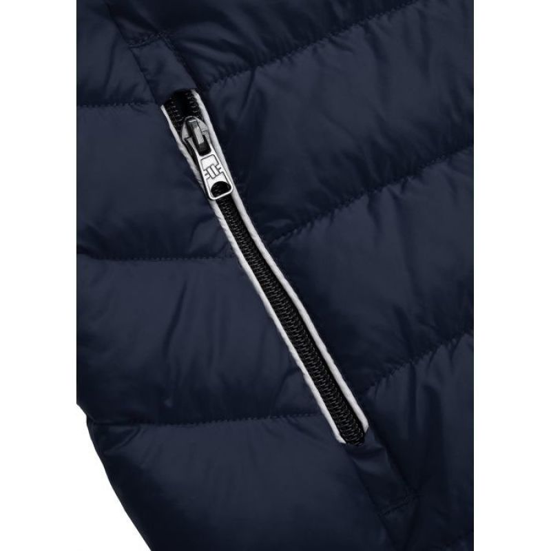 Pit Bull West Coast Padded Seacoast Men's Winter Jacket Navy Blue with Hood Odzież/Odzież na co dzień Your Sports Performance