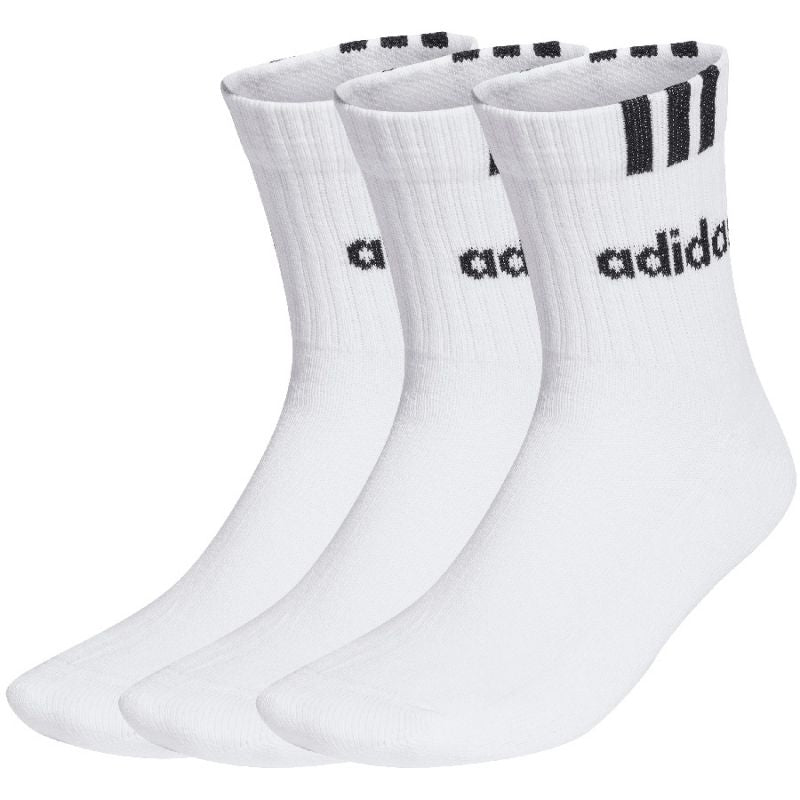 Adidas 3-Stripes Linear Half-Crew Cushioned 3p socks HT3437 Clothing/Training/Socks/Unisex/adidas Adidas