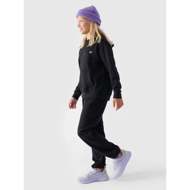 Girls' sweatshirt with hood, open, 4F Junior 4FJWMM00TSWSF1316-20S *Kategoria tymczasowa Your Sports Performance