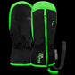 REUSCH Ben Mitten children's winter gloves made of artificial leather, insulated, waterproof, black and green (62/85/408/7716) Clothing/Outdoor/Czapki, szaliki, rękawiczki, maski/Reusch Your Sports Performance