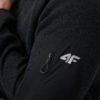 Men's fleece 4F M443 deep black melange 4FWSS26TFLEM443 20M