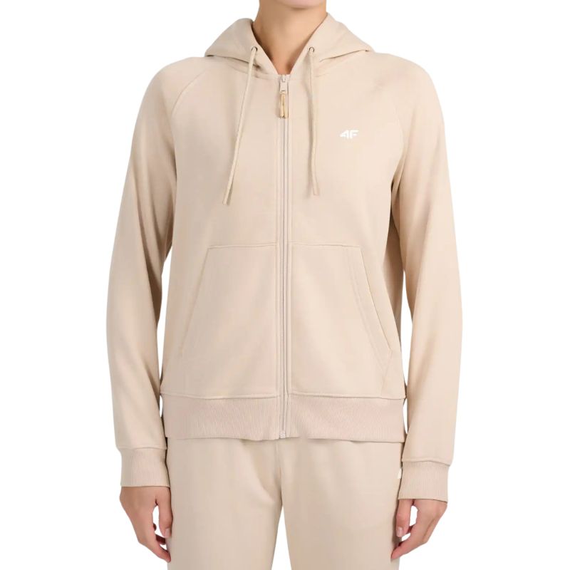 Women’s 4F F2673 Beige Zip-Up Hoodie 4FWAW26TSWSF2673 83S