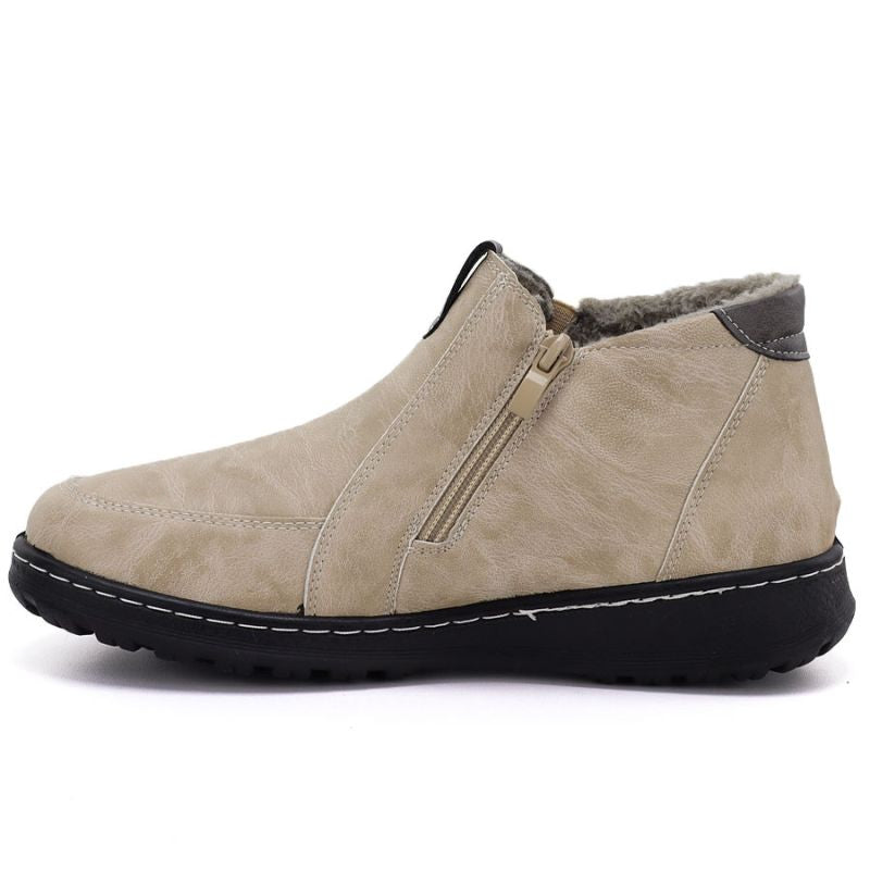 Comfortable beige women's ankle boots Potocki 25-90349