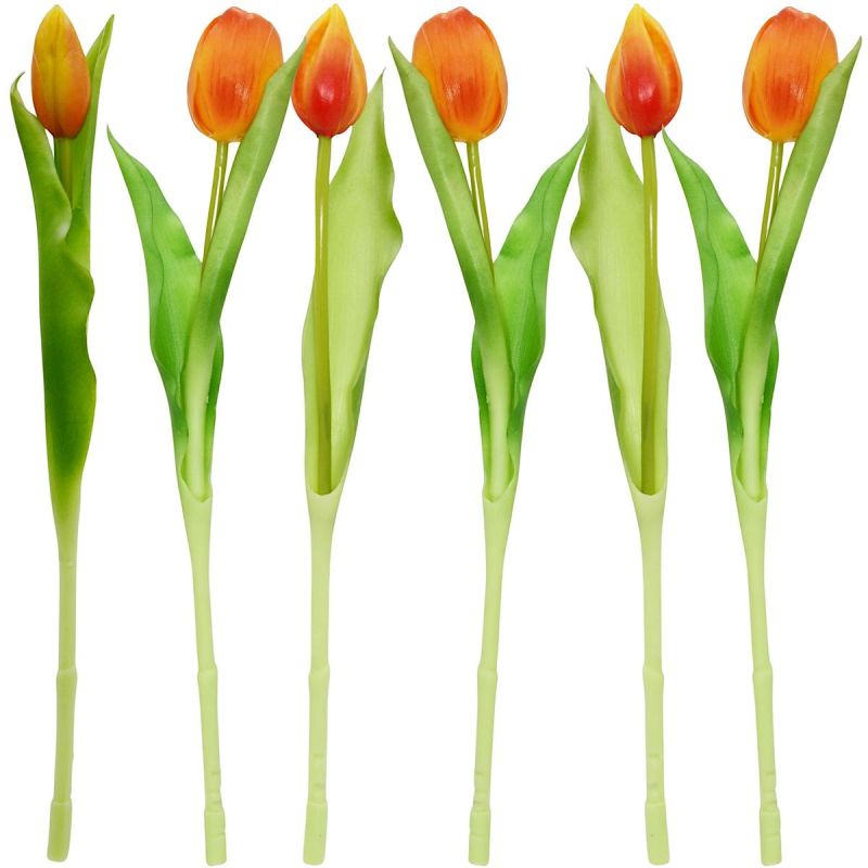 BOUQUET OF 7 ORANGE TULIPS 31 CM LIFE-LIKE SPRING DECORATION Home and Garden/Equipment Your Sports Performance