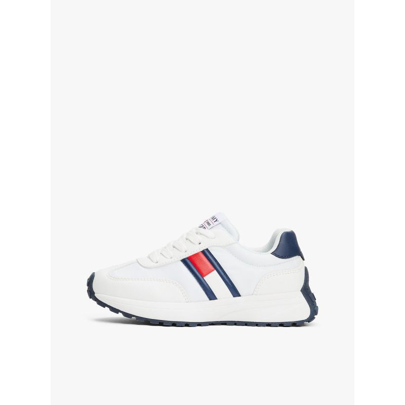 Tommy Hilfiger women's FLAG LOW CUT LACE-UP SNEAKERS T3X9-33877-1695X336-X336 WHITE/BLUE