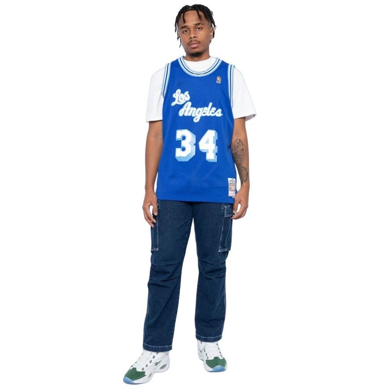 Mitchell &amp; Ness NBA Swingman Los Angeles Lakers Shaquille O'Neal M T-shirt SMJYAC18013-LALROYA96SON Clothing/Lifestyle/T-shirts/Mitchell & Ness Your Sports Performance