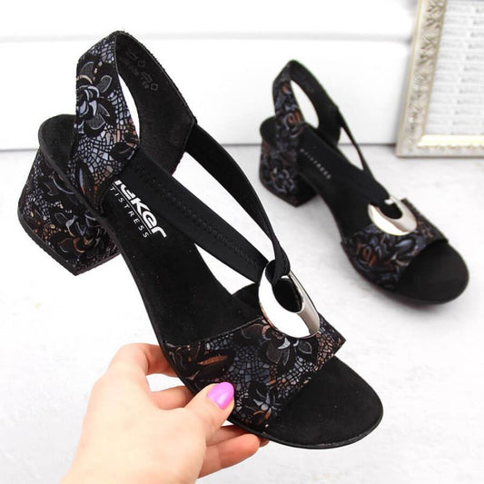 Comfortable Rieker W RKR679 black sandals Footwear/Lifestyle/Rieker Your Sports Performance