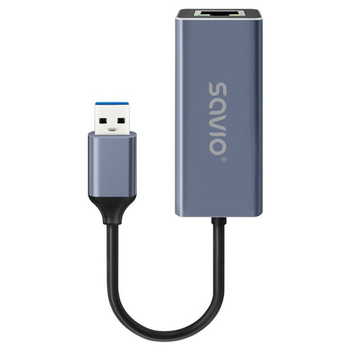 SAVIO ADAPTER USB-A - RJ-45 GIGABIT ETHERNET AK-83 Kable i adaptery/Adaptery, przejściówki Your Sports Performance