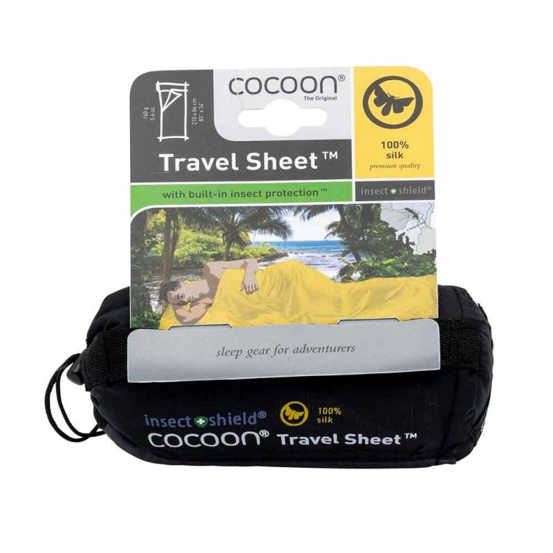 Cocoon Insect Shield Travel Sheets, 218 x 90 cm, 100% Rhino Silk Kemping/Śpiwory Your Sports Performance
