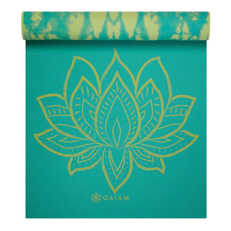 Double-sided Yoga Mat GAIAM Turquoise Lotus 6 MM 62344 Accessories/Training equipment Your Sports Performance