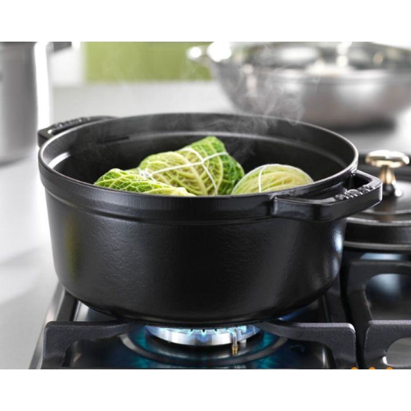 Cast iron pot, round, tall, STAUB 40502-285-0 - black, 4.8 ltr AGD - Produkty/Garnki / patelnie nieelektryczne Your Sports Performance