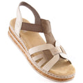 Rieker W RKR505A comfortable wedge sandals beige Footwear/Outdoor/Rieker Your Sports Performance