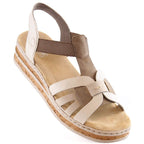 Rieker W RKR505A comfortable wedge sandals beige Footwear/Outdoor/Rieker Your Sports Performance