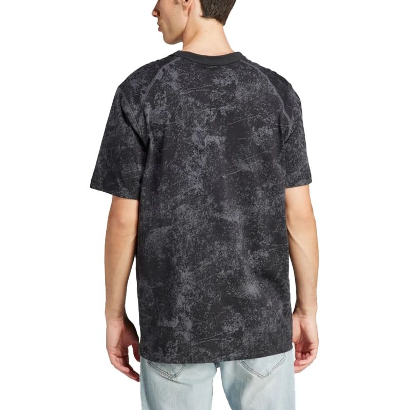 Men's cotton t-shirt adidas Adventure Allover Print Tee Black stylish black (IJ0711) In preparation Adidas