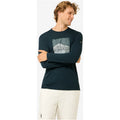 Men’s SUPER.NATURAL M LITHOGRAPHY MOUNTAIN LS Long-Sleeve Top, navy