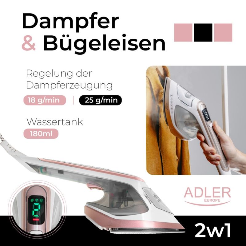ADLER AD 5044 Garment Steamer AGD - Produkty/Żelazka i generatory pary Your Sports Performance