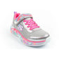 Skechers S Lights LED Children's Velcro Shoes for Girls Gray