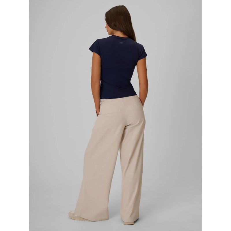 Women's wide leg trousers 4F 4FRSS26TTROF1970-12S 4f