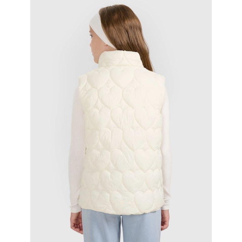 Girls' down vest with synthetic filling 4F 4FJRAW25TVJAF323-11S Clothing Your Sports Performance