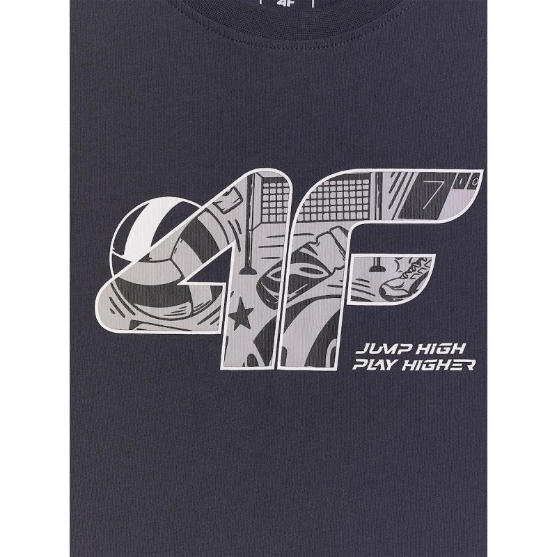 Boys' regular-fit graphic T-shirt 4F 4FJRAW26TTSHM4349-22S