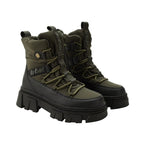 Lee Cooper Women’s Khaki Winter Boots, Warm-Lined Ankle Boots with Zip