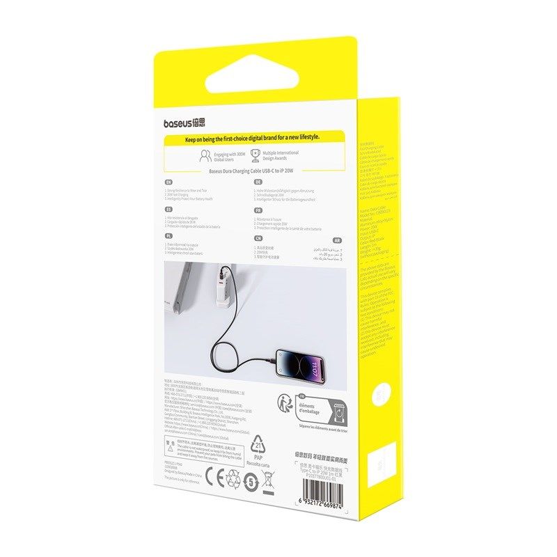 Baseus Dura Type C Cable 20W 1m (Black and Gold) In preparation Your Sports Performance
