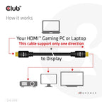 CLUB3D HDMI 2.0 4K60Hz RedMere cable 10m/32.8ft Kable i adaptery/Kable HDMI Your Sports Performance