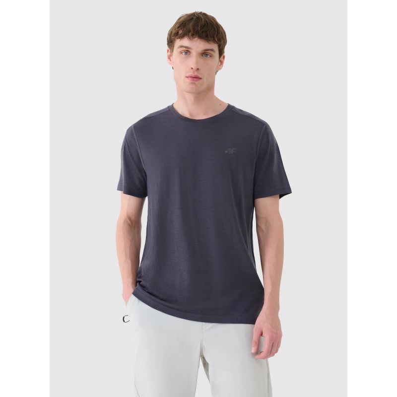 Men's Merino Wool Trekking T-shirt 4F 4FWSS25TFTSM1268-22S *Kategoria tymczasowa Your Sports Performance