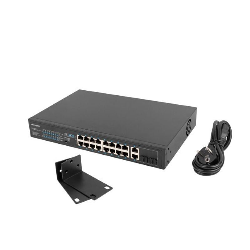 LANBERG SWITCH RACK 19" 16X 100MB POE+/2X COMBO GIGABIT 250W UNMANAGED RSFE-16P-2C-250 Komunikacja i łączność/Switch-e Your Sports Performance