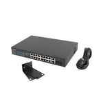 LANBERG SWITCH RACK 19" 16X 100MB POE+/2X COMBO GIGABIT 250W UNMANAGED RSFE-16P-2C-250 Komunikacja i łączność/Switch-e Your Sports Performance