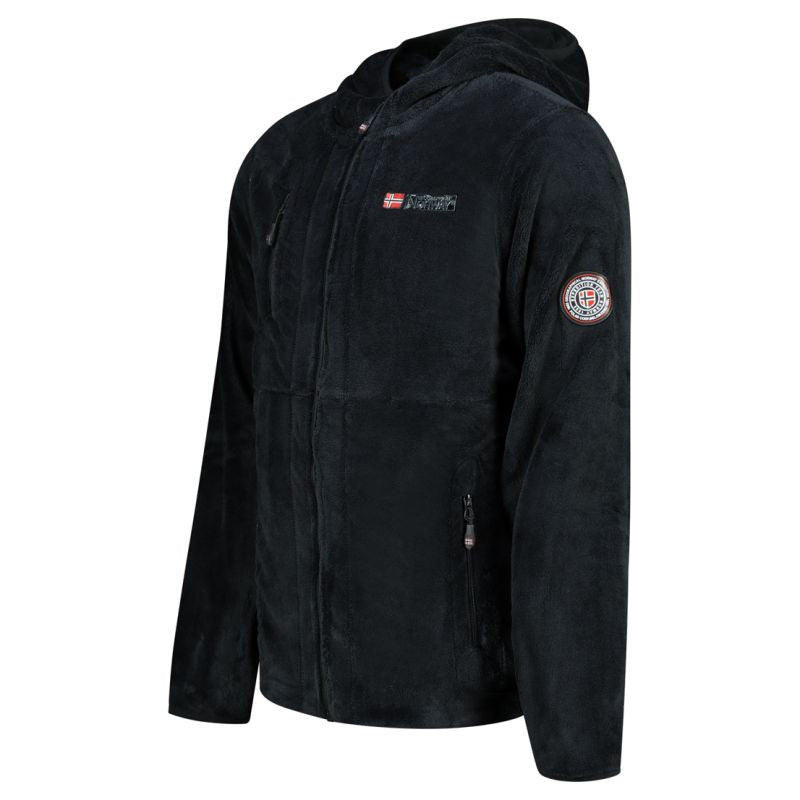 Men’s Fleece Pullover Geographical Norway UPLOAD HOOD BLACK DB MEN 224 (WY3383H/GN-BLACK)