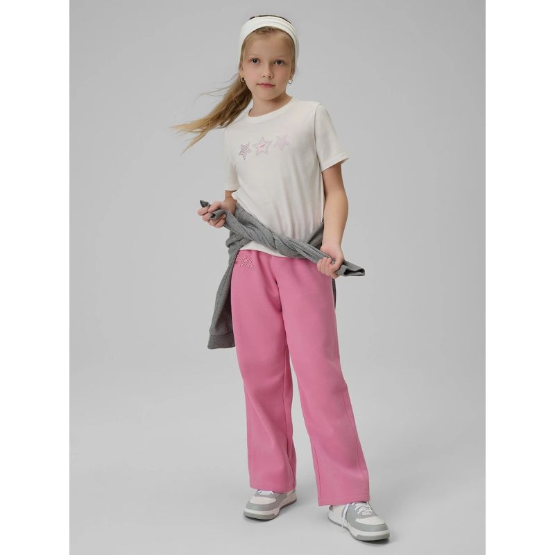 Girls' regular printed T-shirt 4F 4FJRSS26TTSHF3455-11S 4f