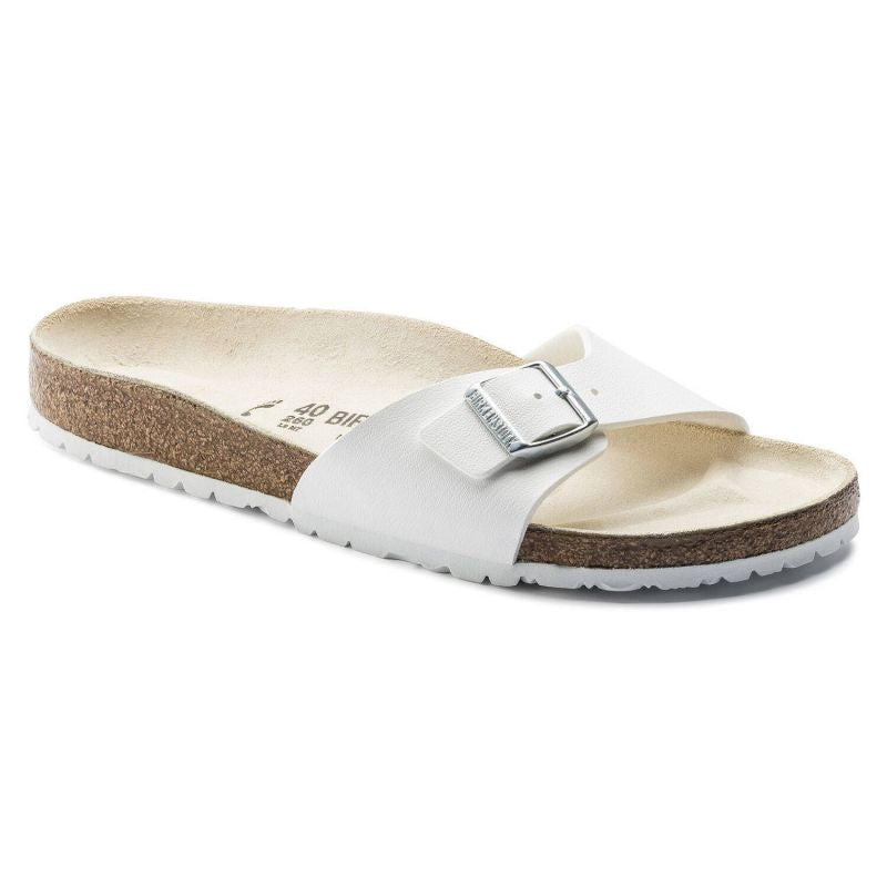Birkenstock Madrid Birko-Flor White Women's Slides Regular Wide (0040731) Footwear/Lifestyle/Brinkenstock/Klapki/chodaki Birkenstock