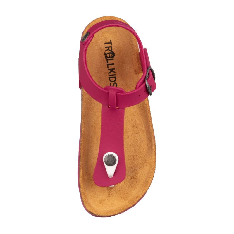 Trollkids Girls Alesund Sandal fireberry organic children's sandals for girls (484-230)