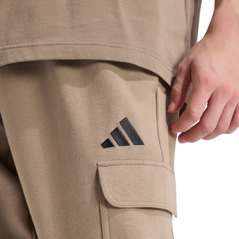 Men's adidas Essentials Feelcozy Cargo Pants Beige KF2384